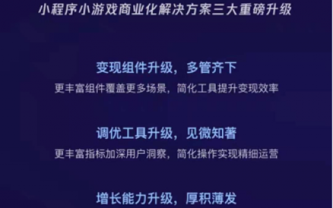 微信广告小程序流量主大会召开，为开发者带来三大重磅升级的商业化解决方案