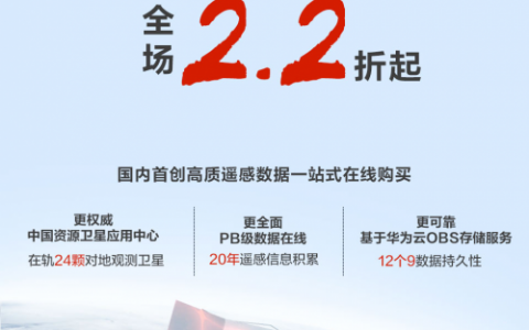 华为云推出遥感产品年终钜惠优惠力度空前
