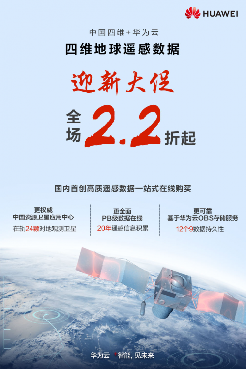 华为云推出遥感产品年终钜惠优惠力度空前